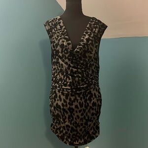 Torrid Leopard Print Drop Front Fitted Dress Size 0